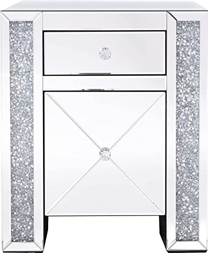 Elegant Lighting Side Cabinet Modern Contemporary Crystal Mirror MDF Mirrors