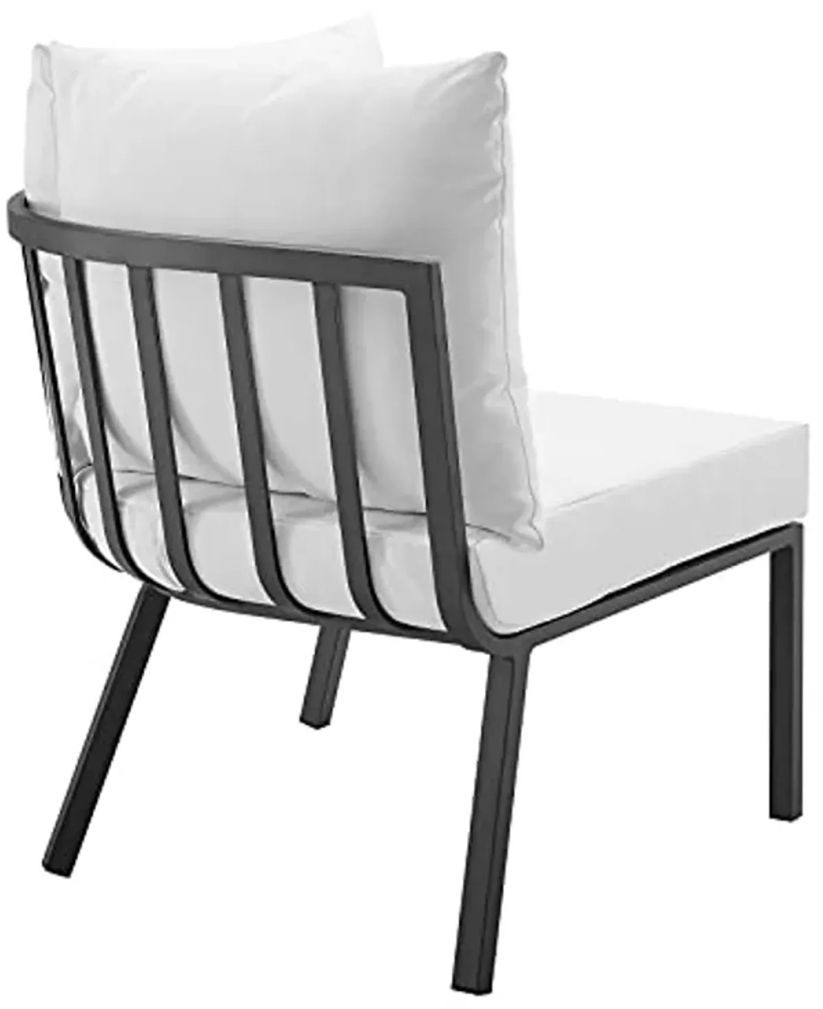 Modway Riverside Outdoor Furniture, Corner Chair, Gray White