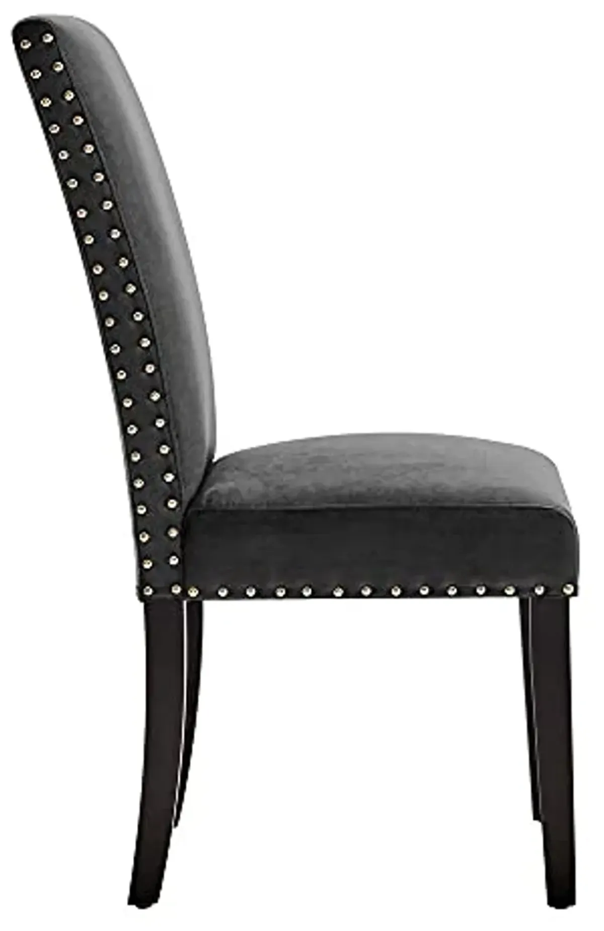 Modway EEI-3779-CHA Parcel Performance Velvet Dining Side Chairs - Set of 2, Charcoal