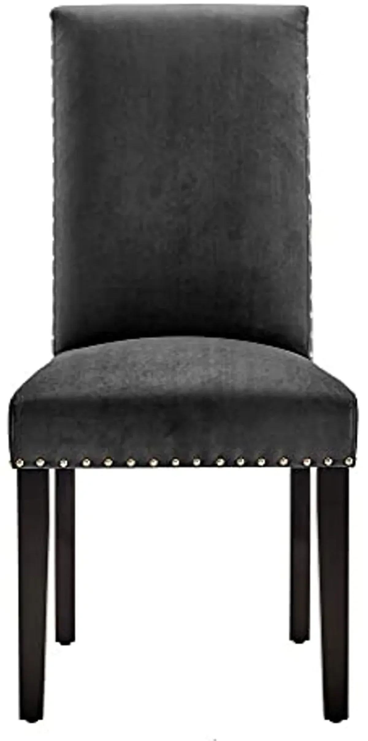 Modway EEI-3779-CHA Parcel Performance Velvet Dining Side Chairs - Set of 2, Charcoal