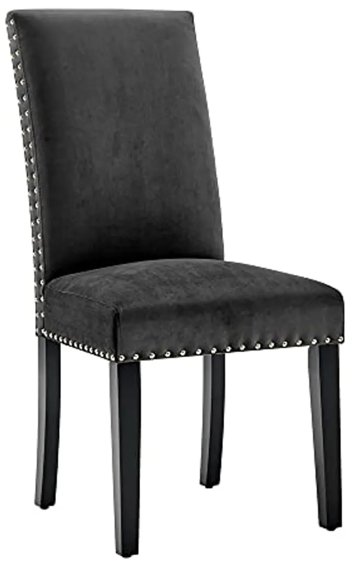 Modway EEI-3779-CHA Parcel Performance Velvet Dining Side Chairs - Set of 2, Charcoal