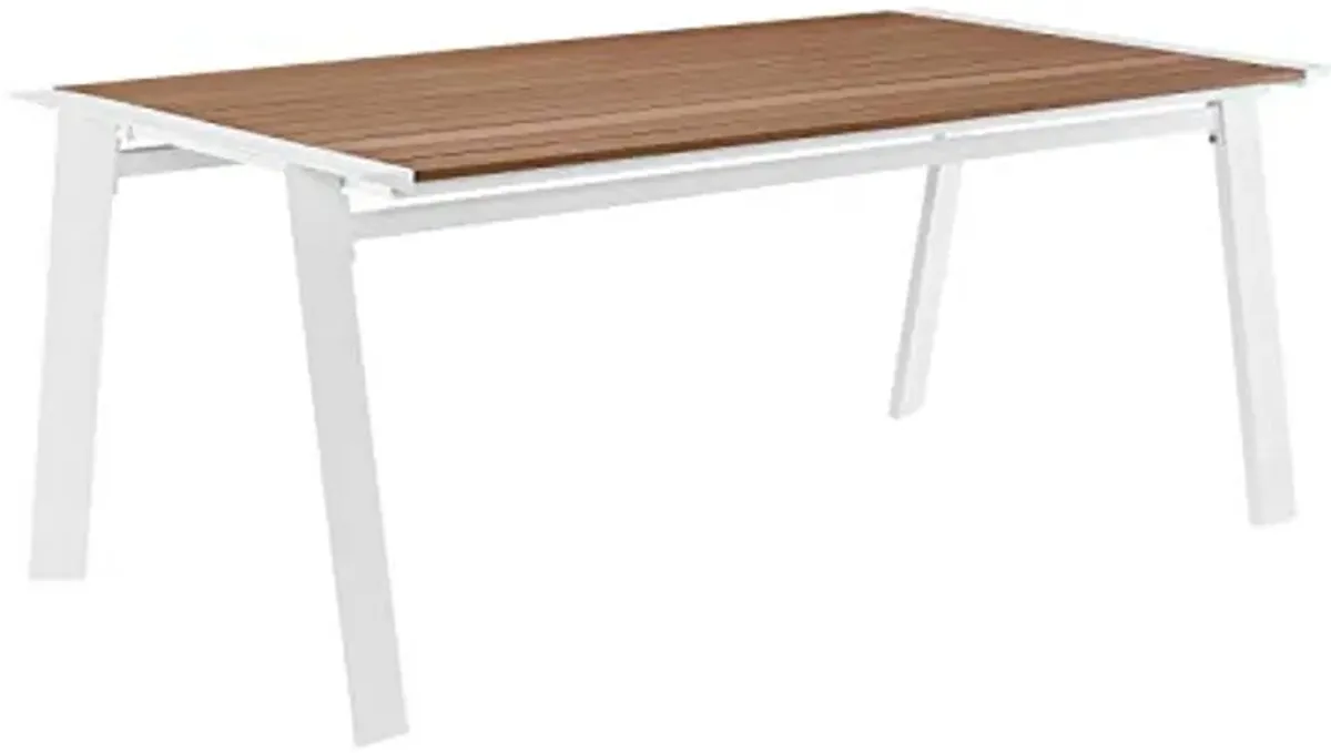 Modway EEI-3572-WHI-NAT Roanoke Dining Table, White Natural