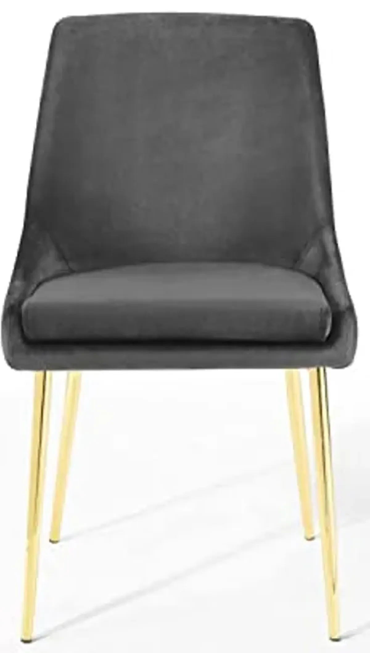 Modway Viscount Performance Velvet Dining Chairs - Set of 2, Gold Charcoal