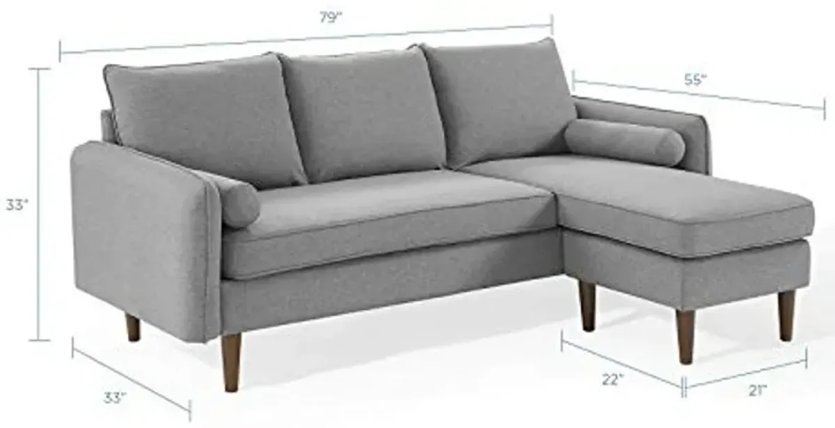 Modway EEI-3867-LGR Revive Sofas, Light Gray