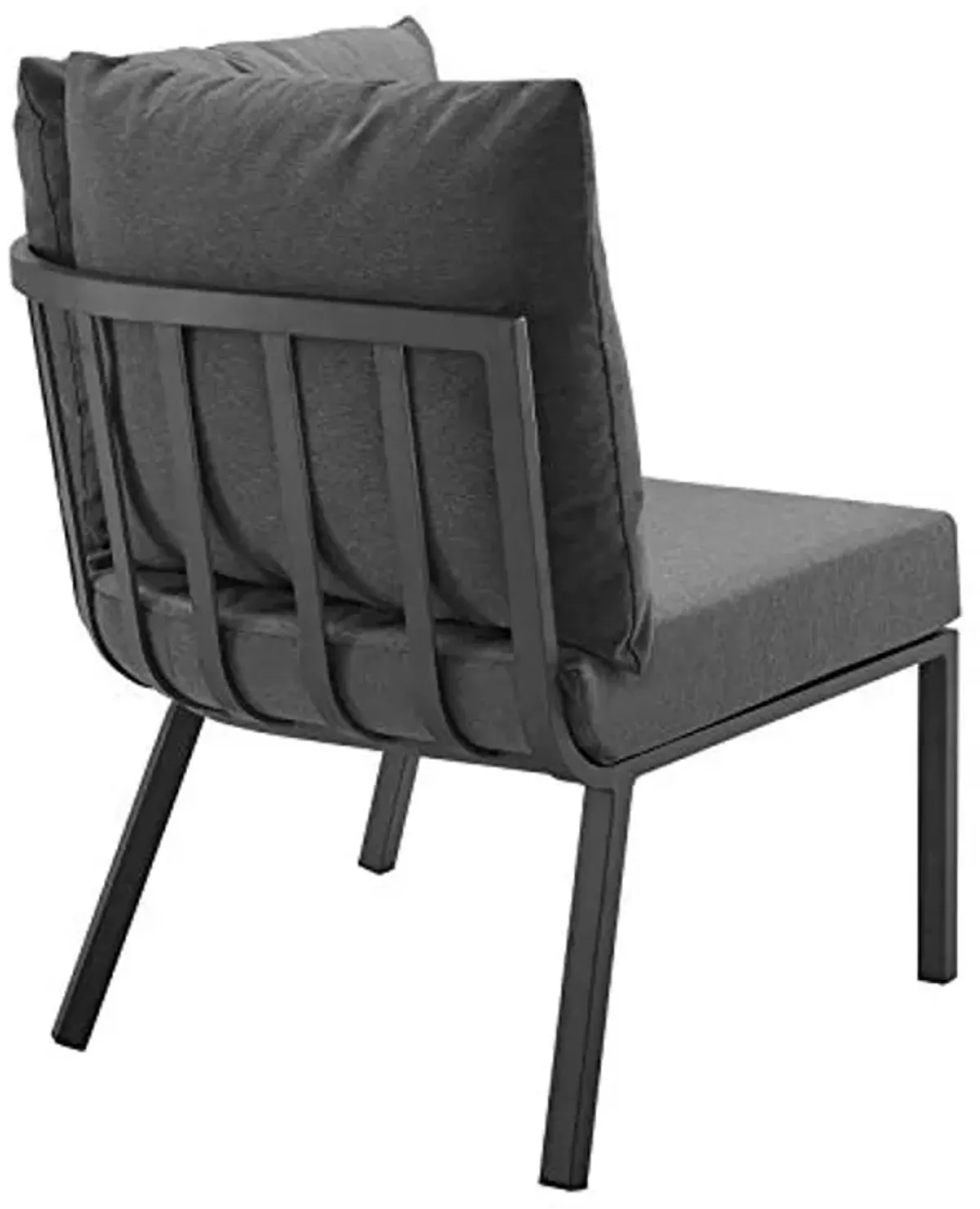 Modway Riverside Outdoor Furniture, Corner Chair, Gray Charcoal