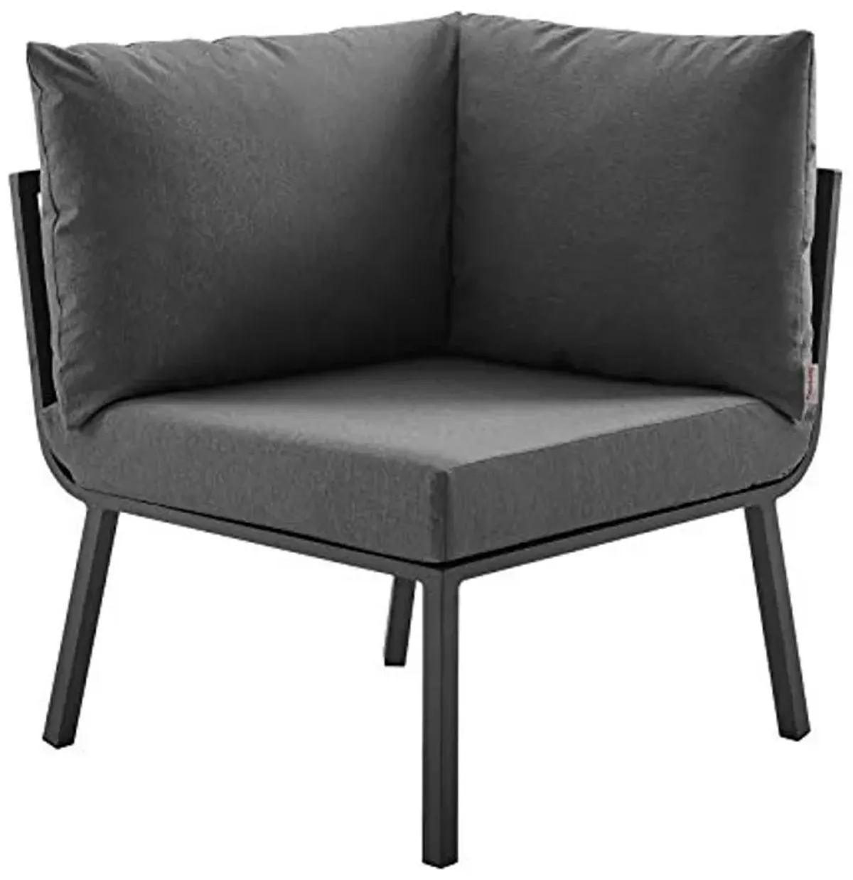 Modway Riverside Outdoor Furniture, Corner Chair, Gray Charcoal