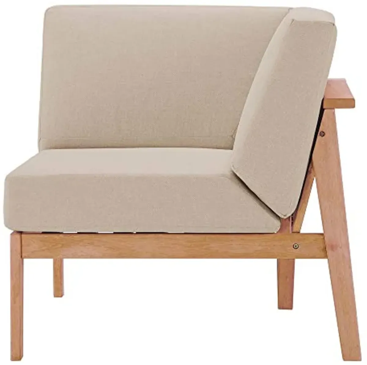 Modway EEI-3680-NAT-TAU Sedona Corner Chair, Natural Taupe