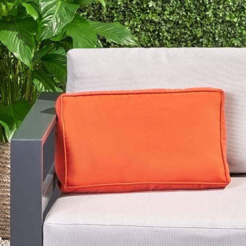 Christopher Knight Home Colorfully Rectanglular Water Resistant 12"x20" Lumbar Pillow, Coral