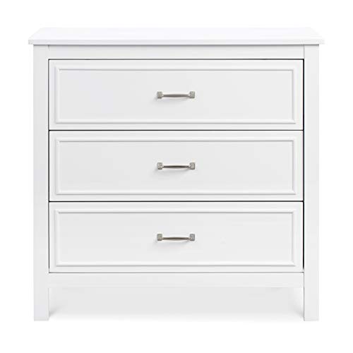 DaVinci Charlie 3-Drawer Dresser in White , 35x20x34 Inch (Pack of 1)
