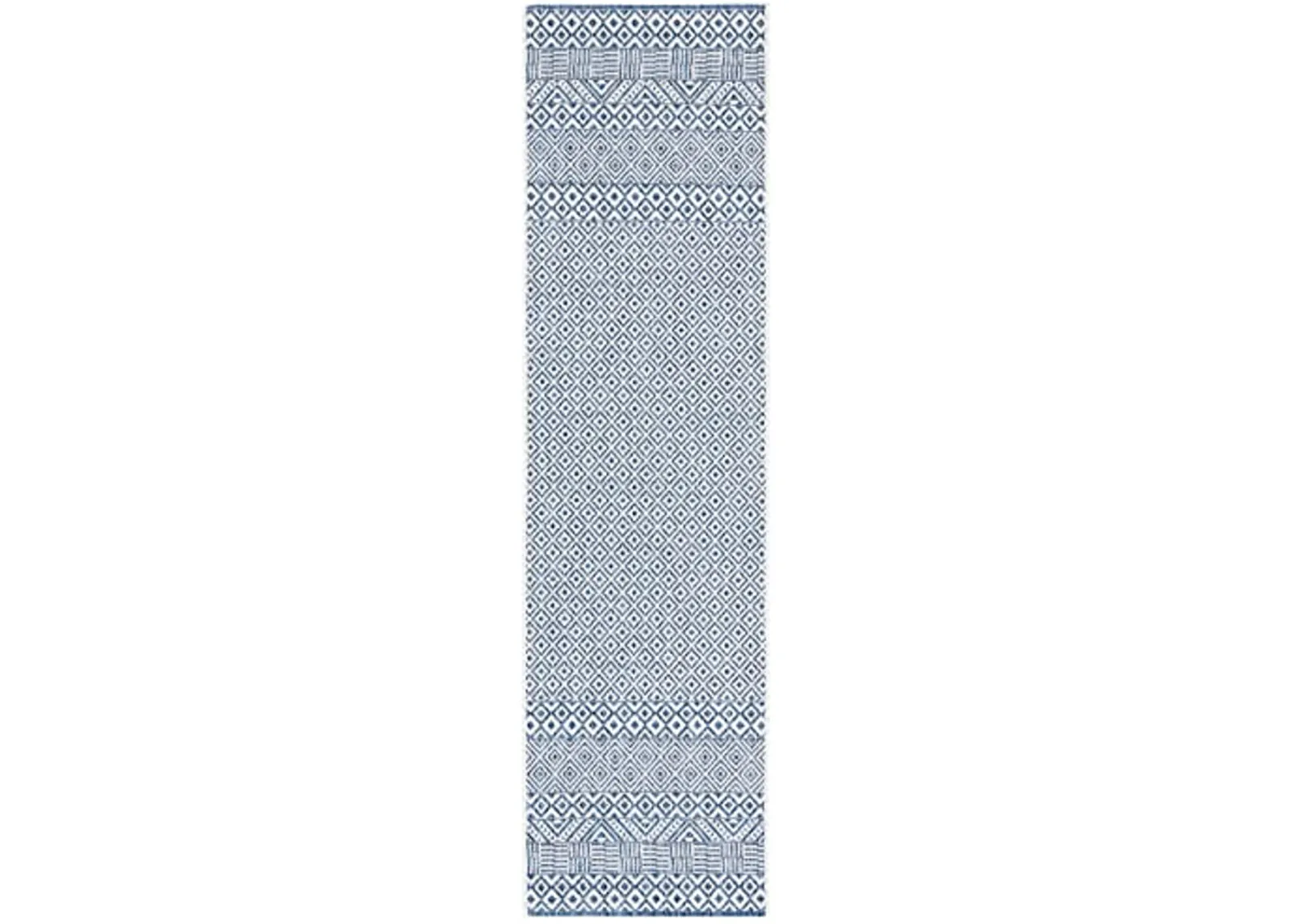 SAFAVIEH Courtyard Collection 2'3" x 8' Blue / Navy CY8235 Indoor-Outdoor Waterproof Easy-Cleaning Patio Backyard Mudroom Runner-Rug