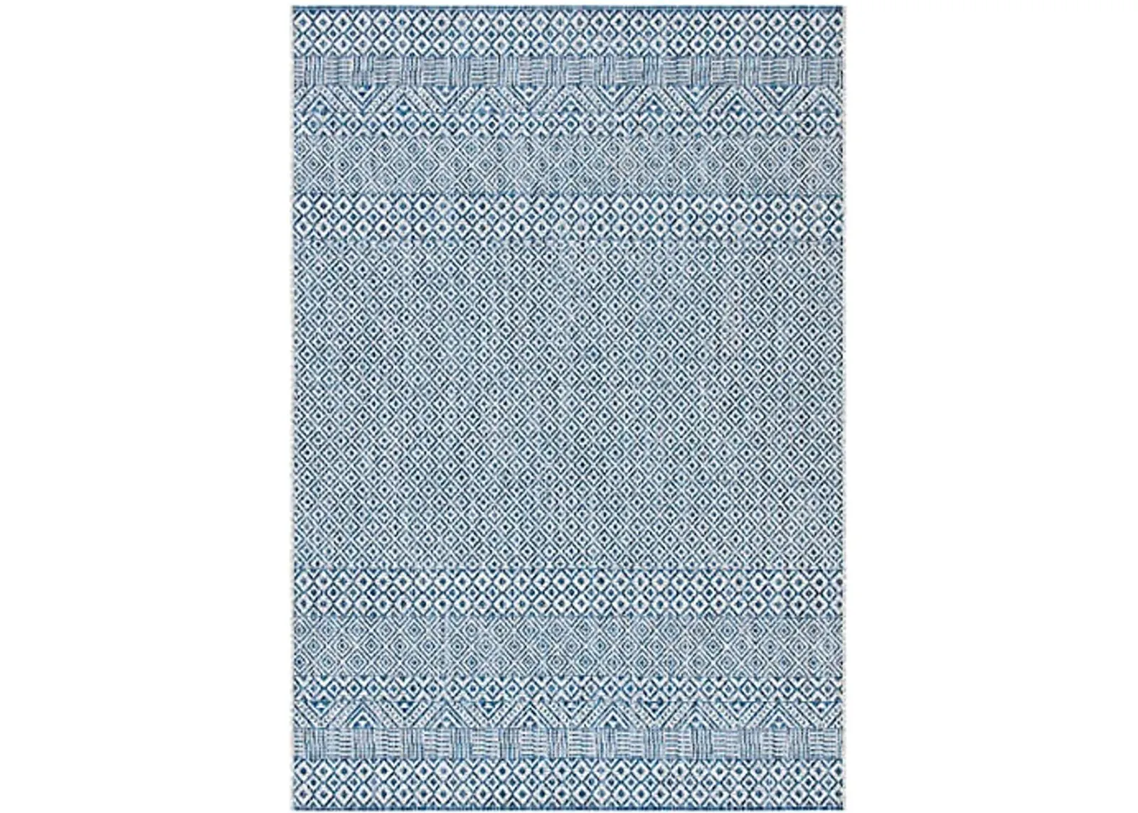 SAFAVIEH Courtyard Collection 2'7" x 5' Grey/Blue CY8235 Indoor-Outdoor Waterproof Easy-Cleaning Patio Backyard Mudroom Area-Rug