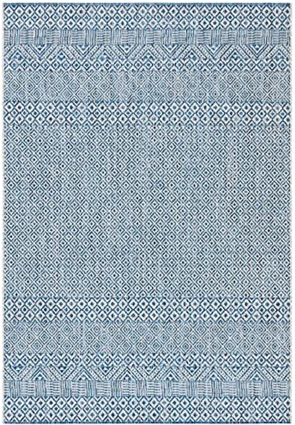 SAFAVIEH Courtyard Collection 2'7" x 5' Grey/Blue CY8235 Indoor-Outdoor Waterproof Easy-Cleaning Patio Backyard Mudroom Area-Rug