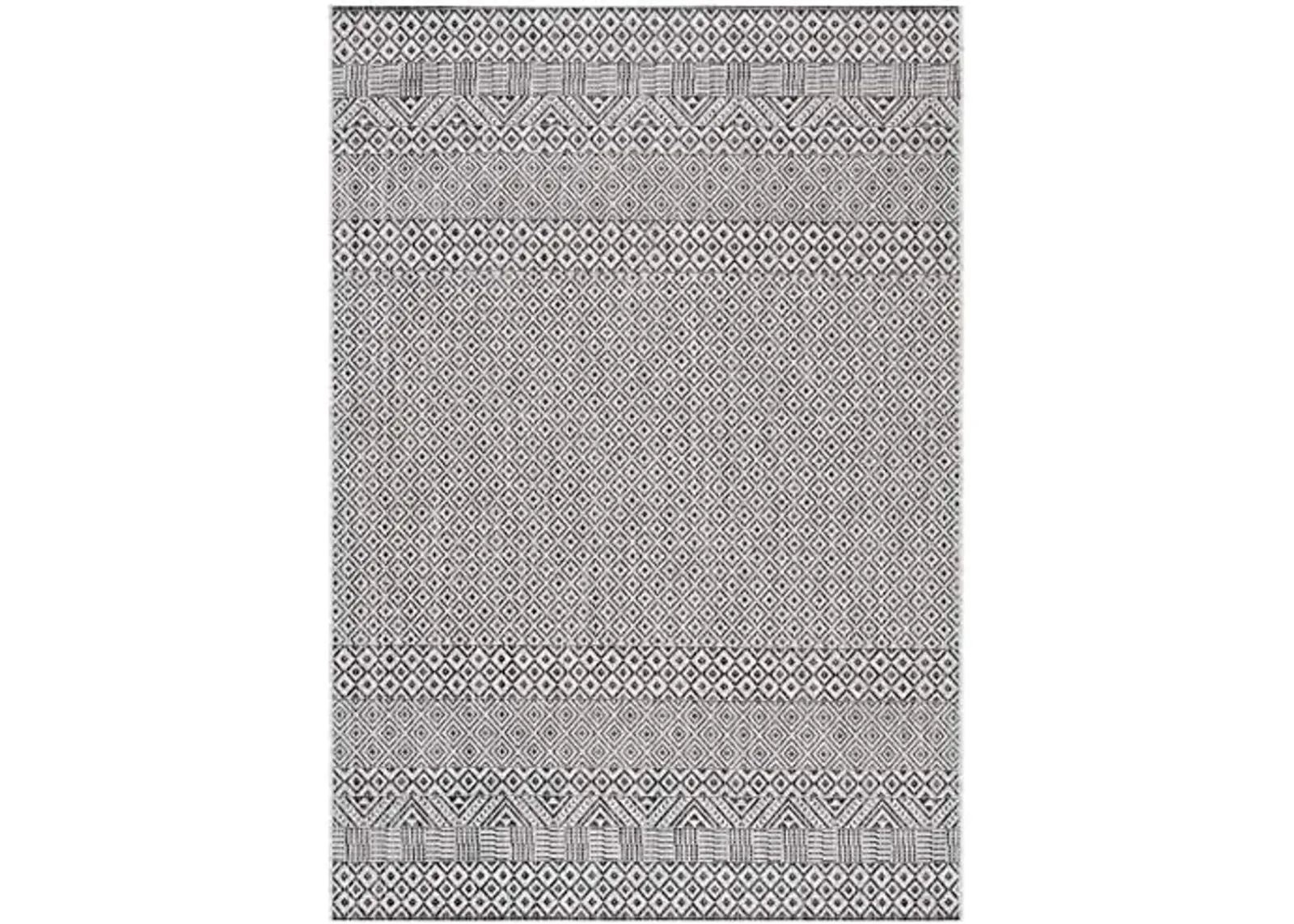 SAFAVIEH Courtyard Collection 2'7" x 5' Grey/Black CY8235 Indoor/ Outside Waterproof Easy cleansingPatio Backyard Mudroom Area Mat