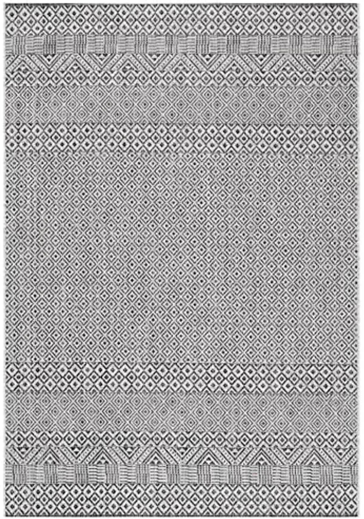 SAFAVIEH Courtyard Collection 2'7" x 5' Grey/Black CY8235 Indoor/ Outside Waterproof Easy cleansingPatio Backyard Mudroom Area Mat