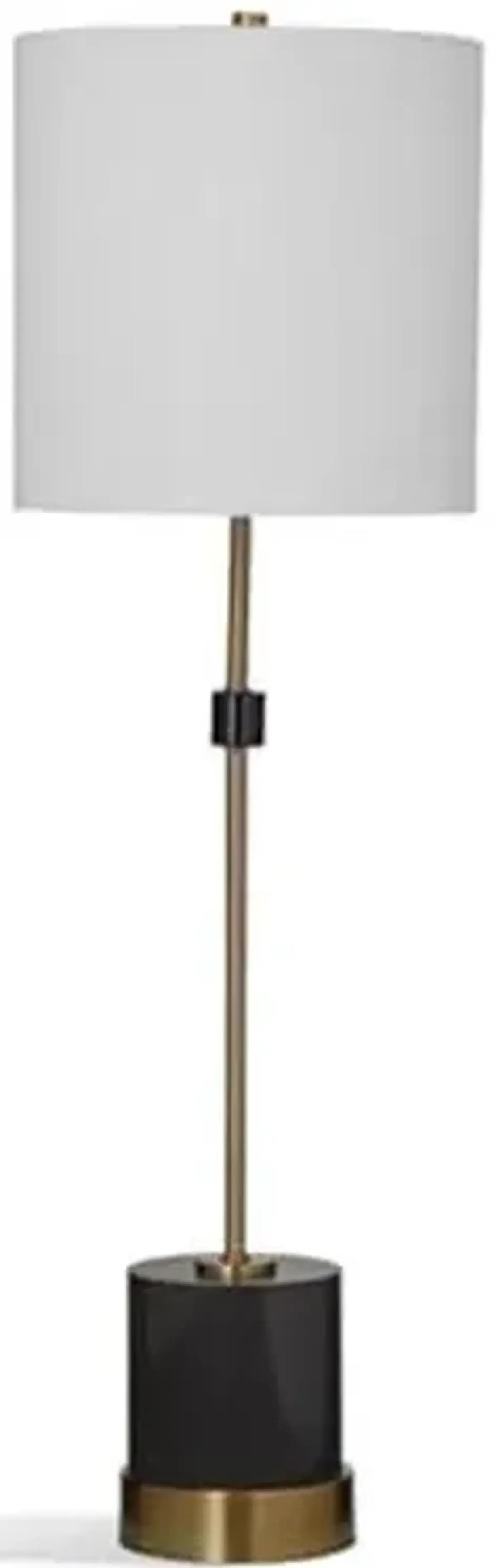 Bassett Mirror Company Ogden Table Lamp - Black Marble/Brass