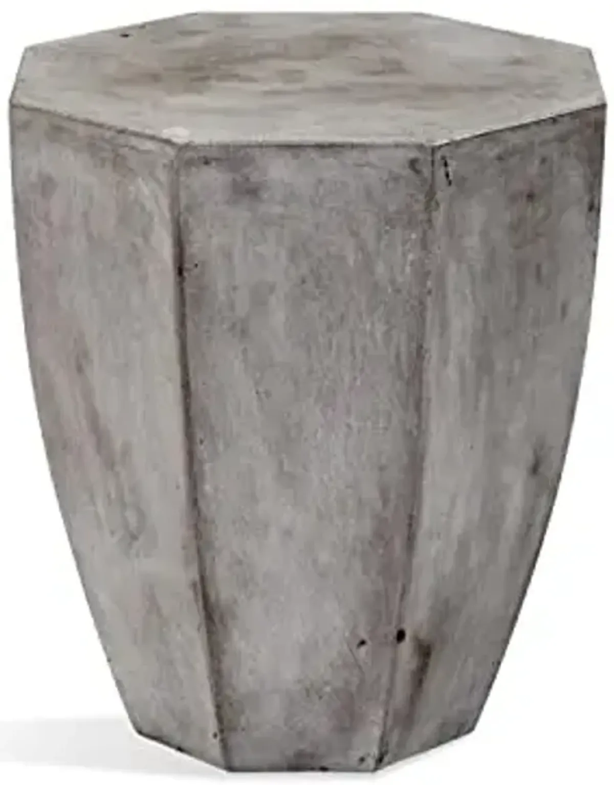 Bassett Mirror Company Babaloo Concrete Stone Octagonal End Table in Gray