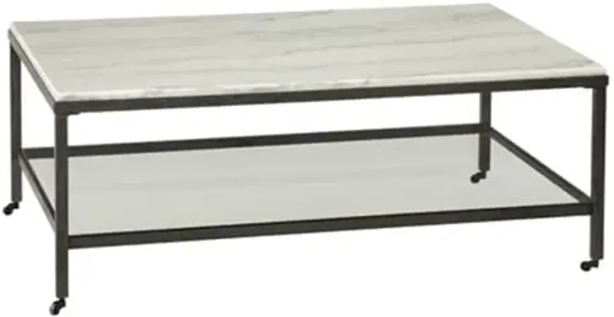Bassett Mirror Company Whitman Rectangular Cocktail Table - White