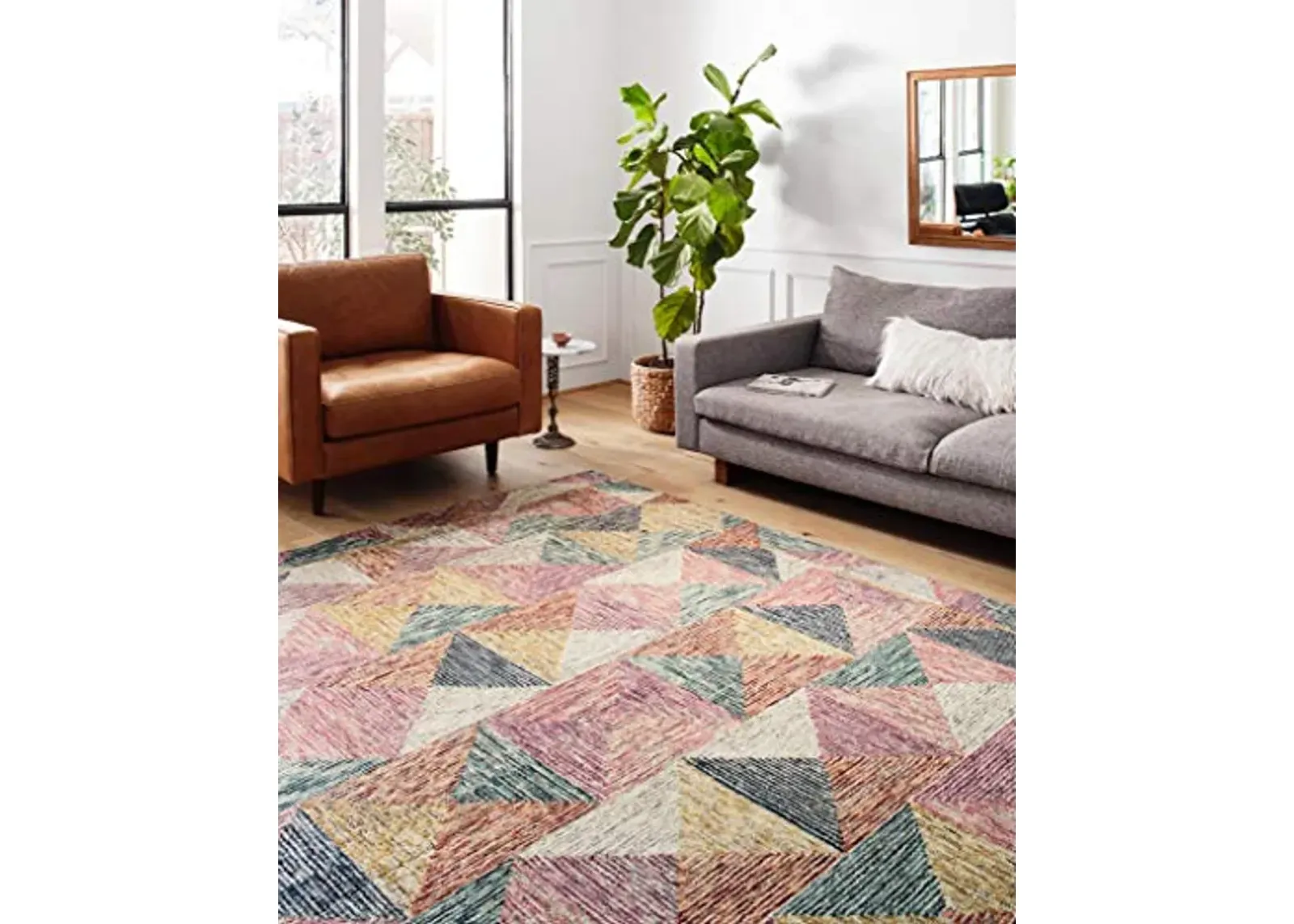 Loloi II Spectrum Collection SPE-01 Silver/Fiesta 3'-6" x 5'-6" Accent Rug