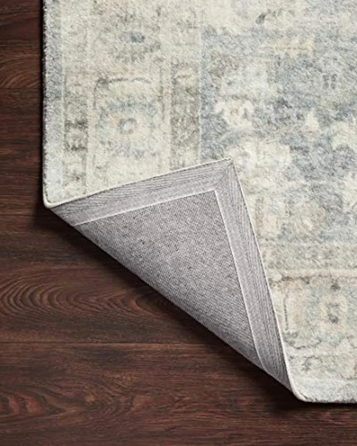 Loloi II Rosette Denim/Fog 2'-6" x 7'-6" Runner Rug