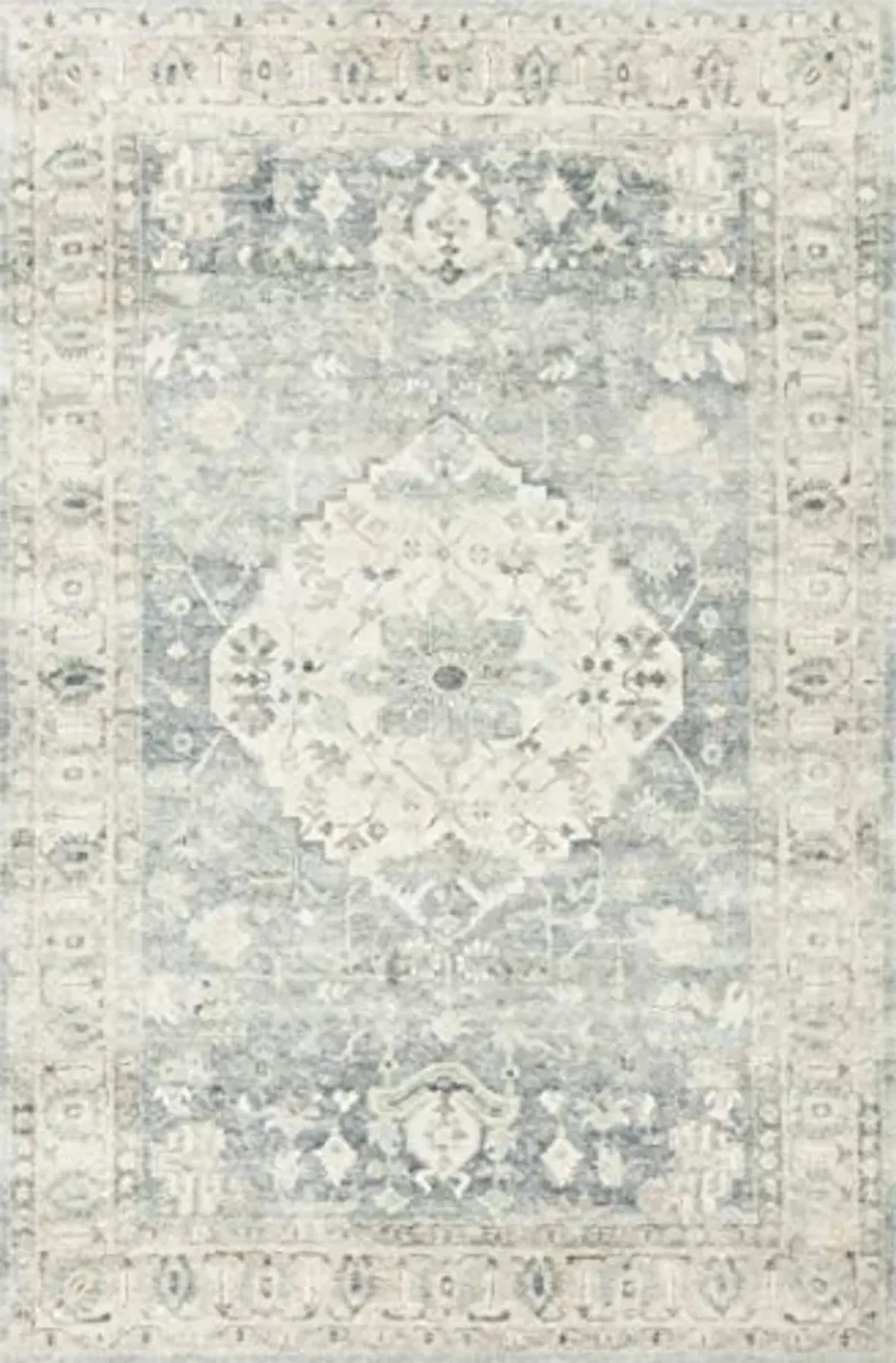 Loloi II Rosette Denim/Fog 2'-6" x 7'-6" Runner Rug