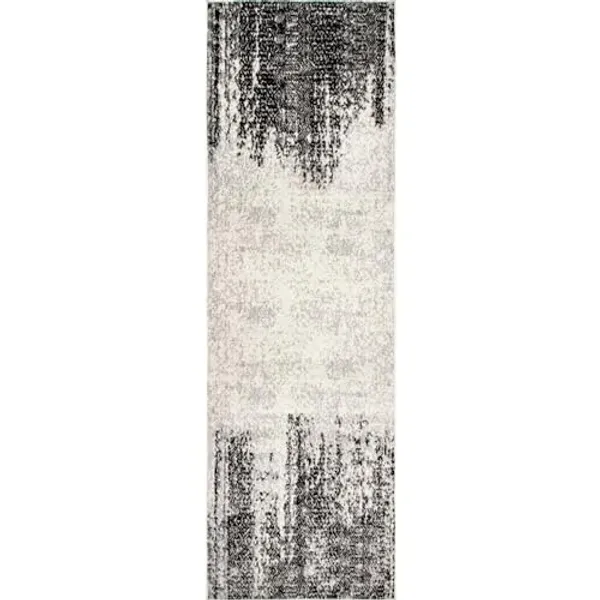 nuLOOM Penelope Faded Tribal Chevrons Runner Rug, 2' 8" x 8', Grey