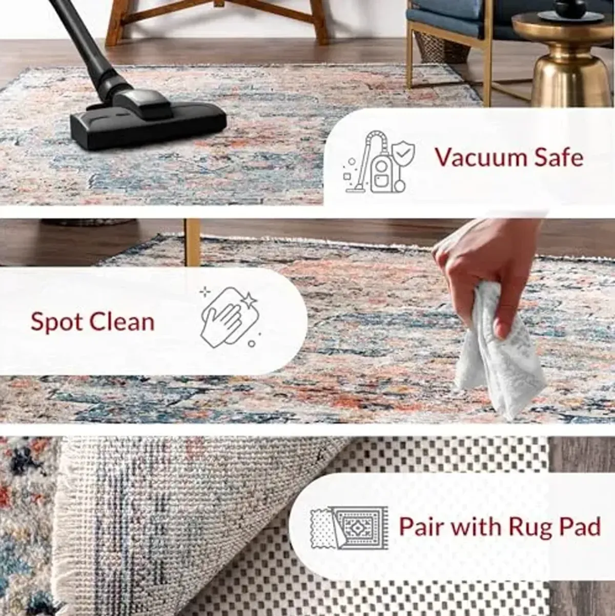 nuLOOM Sawyer Vintage Transitional Area Rug - 2x12 Runner Rug Vintage Multi/Ivory Rugs for Living Room Bedroom Dining Room Entryway Hallway Kitchen