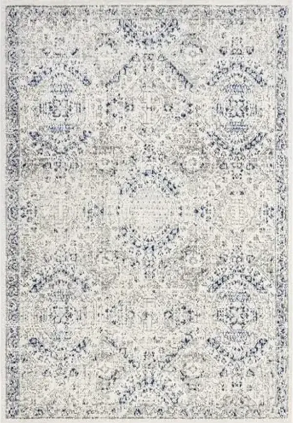 Nuloom Minta Blue/Off-White, 2' x 3', Vintage Medallian, Soft and Cozy, High Traffic, Stain Resistant, Easy Clean, Durable Area Rug for Bedroom, Living Room, Dining Space, Den, Foyer, Entryway