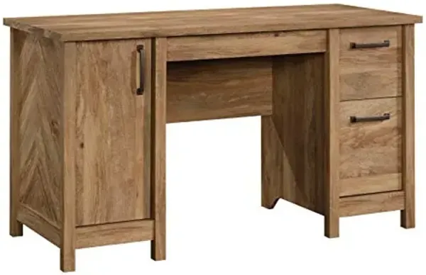 Sauder Cannery Bridge Computer Desk with Storage Drawers, Home Office Desk with File Cabinet Drawer, in Sindoori Mango
