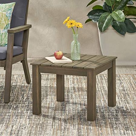 Christopher Knight Home Obreanna Outdoor End Table, Gray Finish