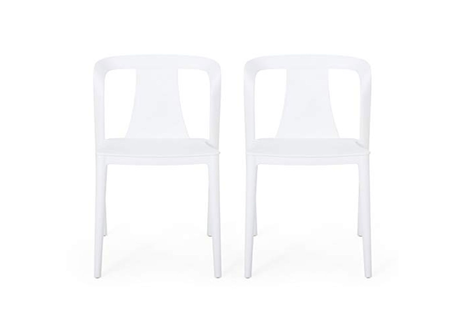 Christopher Knight Home Ianthe Outdoor Dining Chair (Set of 2), White