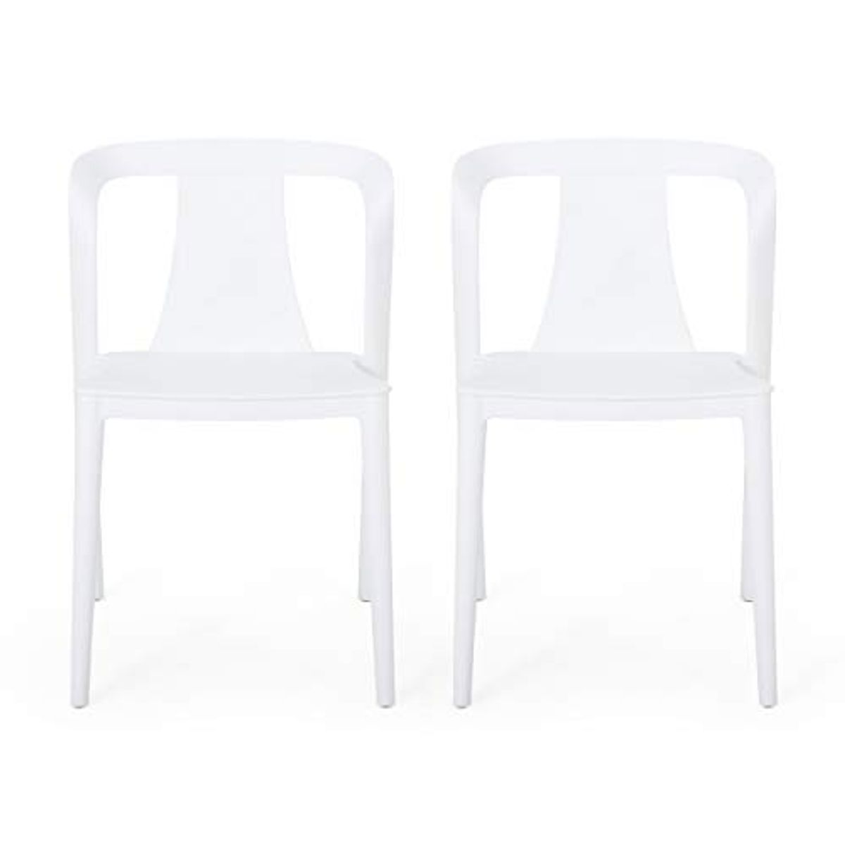 Christopher Knight Home Ianthe Outdoor Dining Chair (Set of 2), White