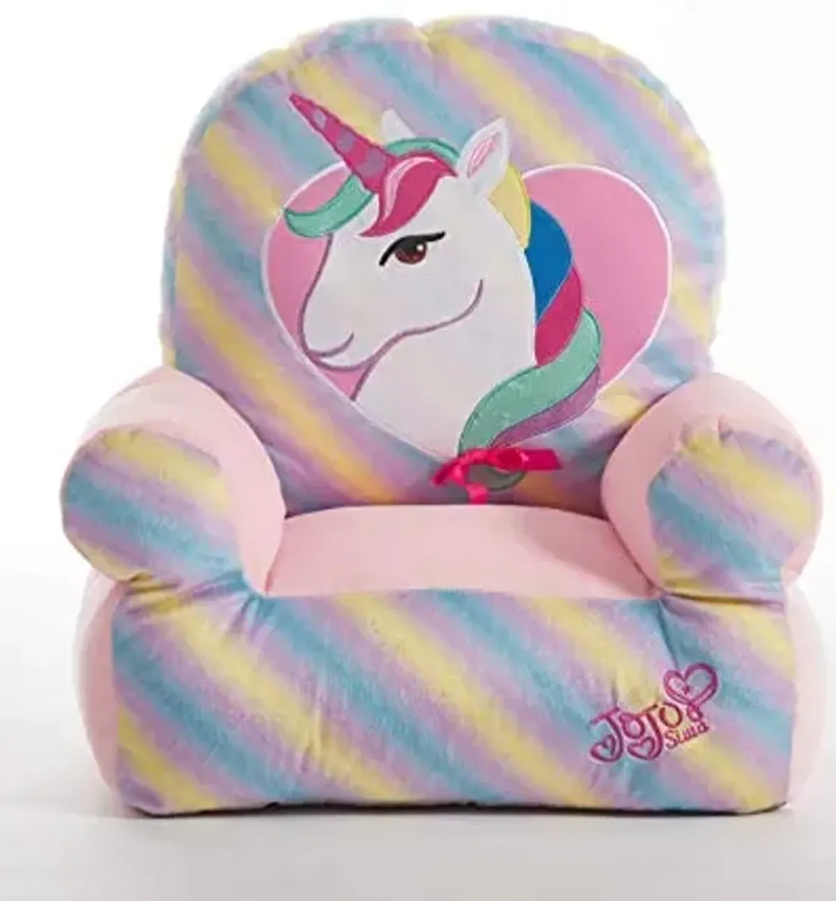 JoJo Siwa Rainbow Plush Structured Bean Bag Chair