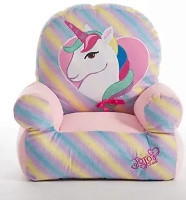 JoJo Siwa Rainbow Plush Structured Bean Bag Chair