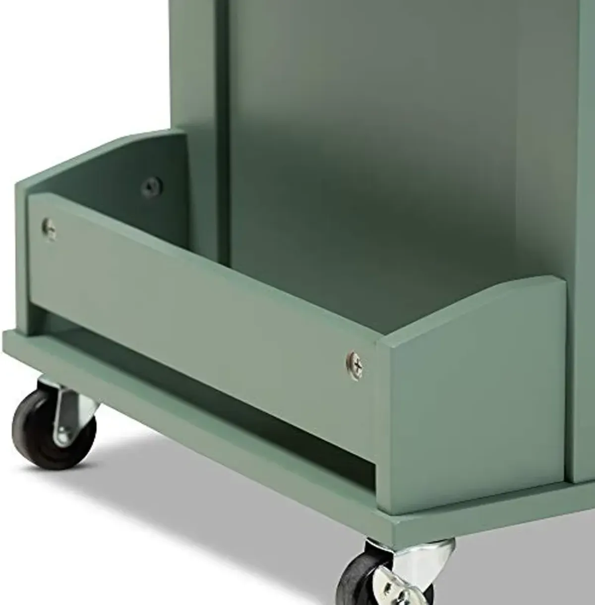 Baxton Studio Trolleys and Carts, Green/Natural