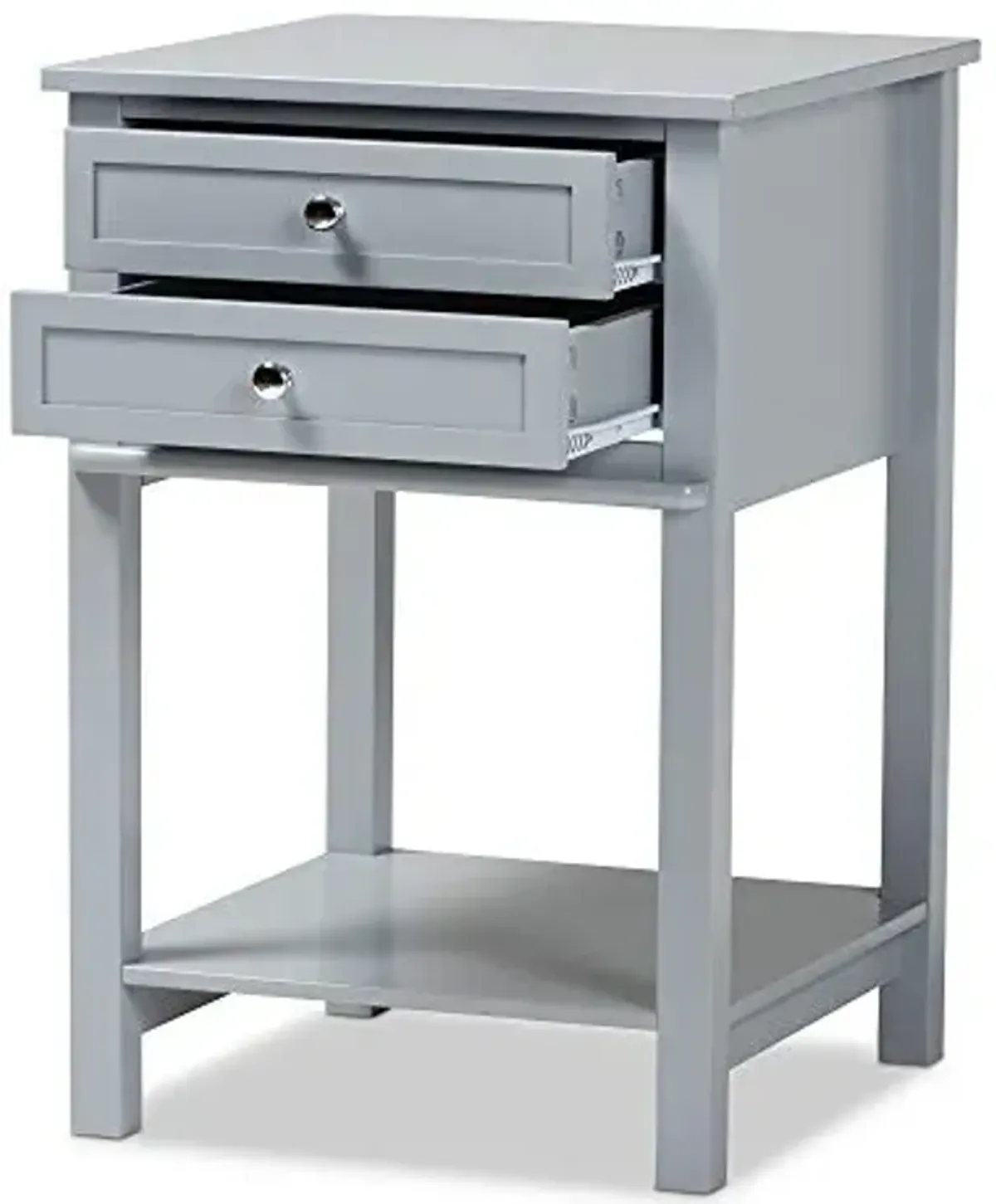 Baxton Studio Nightstands, Light Grey