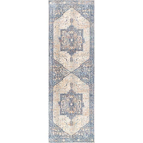 nuLOOM Harriet Vintage Medallion Fringe Runner Rug, 2' 6