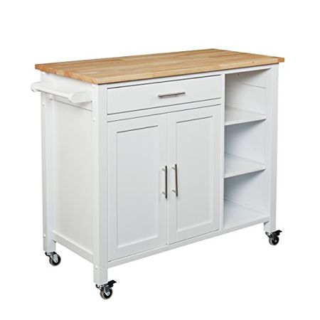 Furniture HotSpot Martinville Kitchen Cart - White