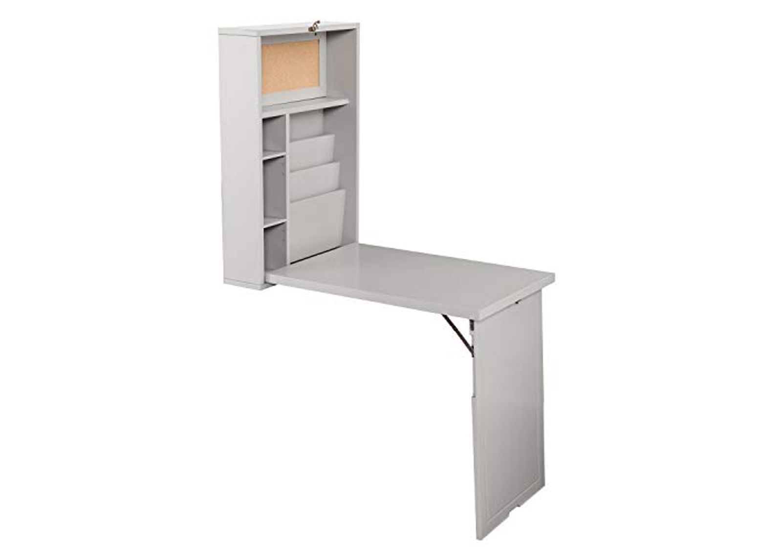 Fold-Out Convertible Wall Mount Desk - Gray