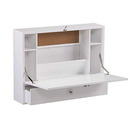 Furniture HotSpot Wall Mount Folding Laptop Desk - White