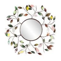 Furniture HotSpot Decorative Metallic Leaf Wall Mirror