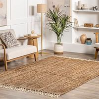 nuLOOM Raleigh Hand Woven Wool Area Rug, 8 ft, Natural