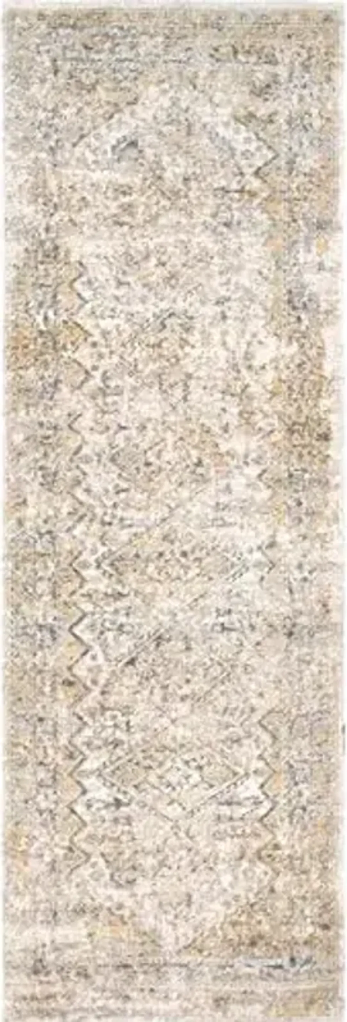 nuLOOM Shaunte Vintage Speckled Runner Rug , 2' 6" x 6', Gold, Rectangular, 0.4" Thick