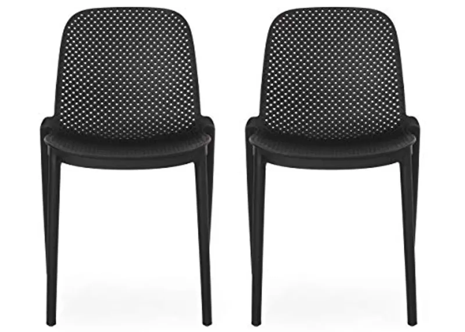 Christopher Knight Home 312244 Raevyn Outdoor Dining Chair (Set of 2), Black