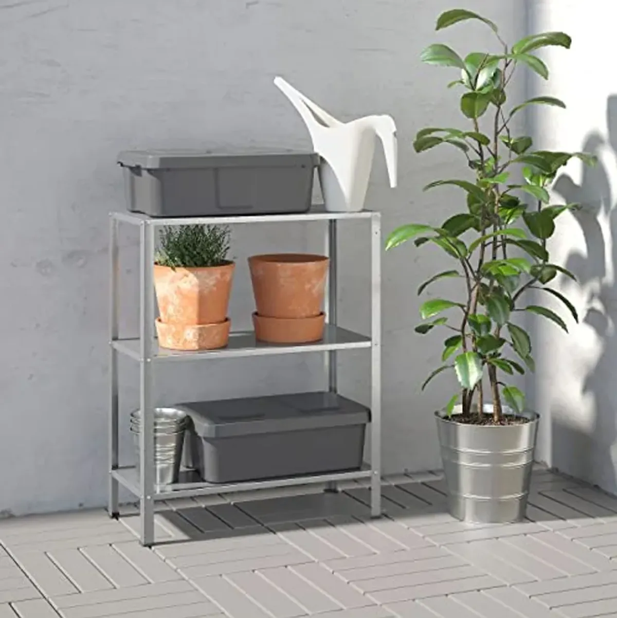 IKEA Hyllis Shelf Unit Indoor/Outdoor 23 5/8x10 5/8x29 1/8 304.283.26