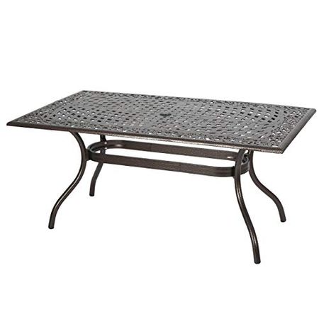 Christopher Knight Home Yamilet Outdoor Dining Table, Hammered Bronze