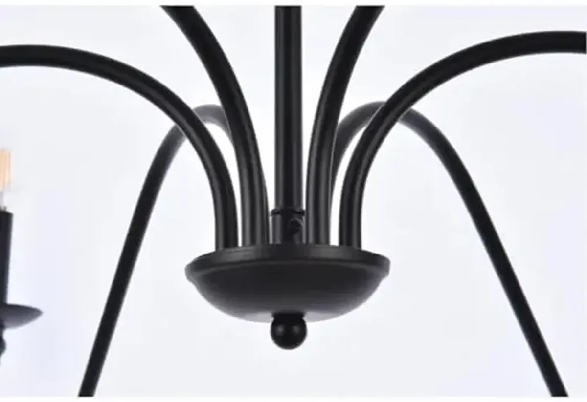 Elegant Furniture & Lighting Rohan Collection 6-Light Chandelier