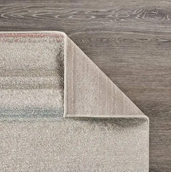 LR Home Indoor 8x10 Area Rugs for Home Decor Turkish Rugs for Living Room, Bedroom, Playroom, Entryway, Office Striped Casual Farmhouse Boho Area Rug for Room Decor Ivory/Beige/Multicolor