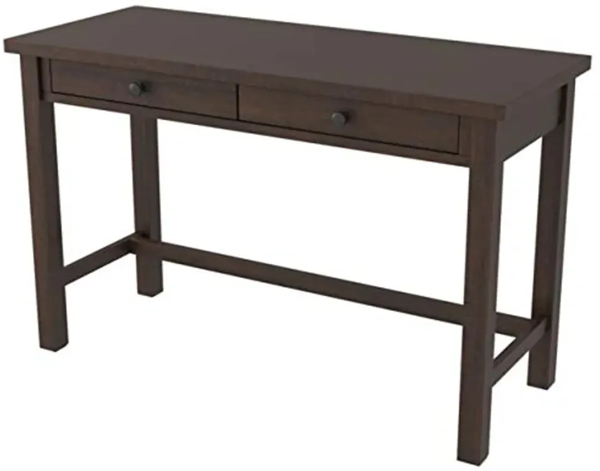 Signature Design by Ashley Camiburg Modern Home Office Writing Desk with Drawers, Warm Brown