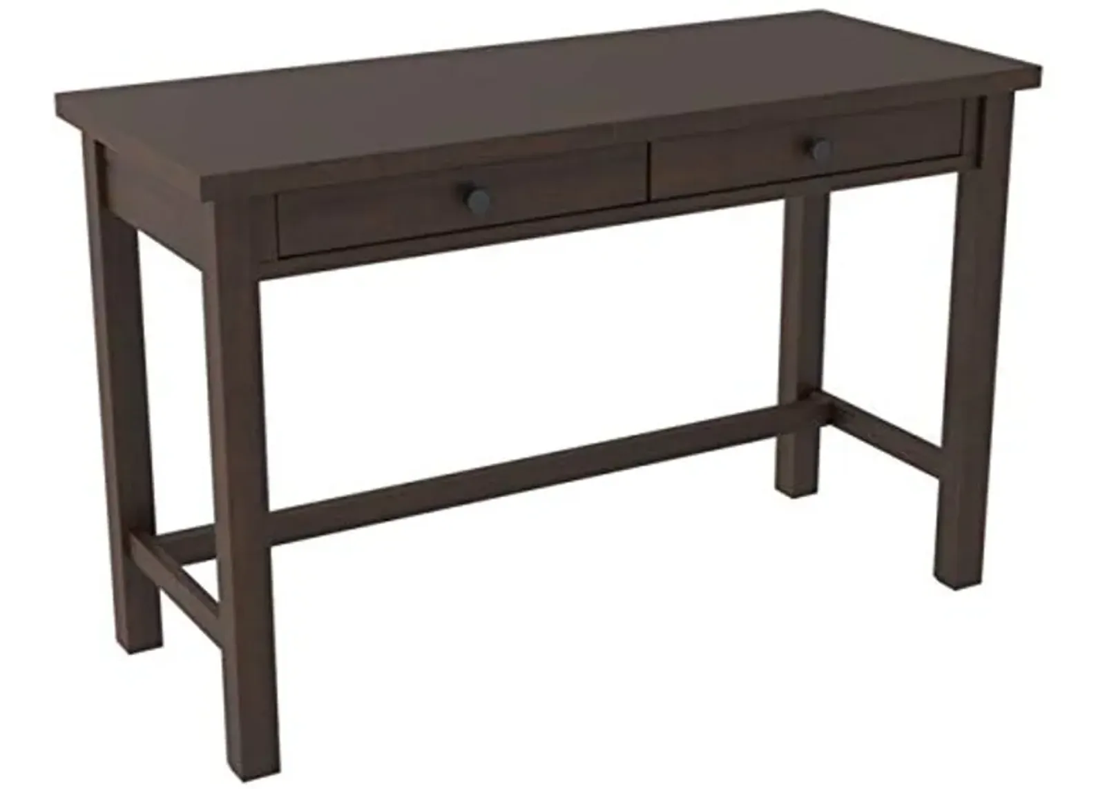 Signature Design by Ashley Camiburg Modern Home Office Writing Desk with Drawers, Warm Brown