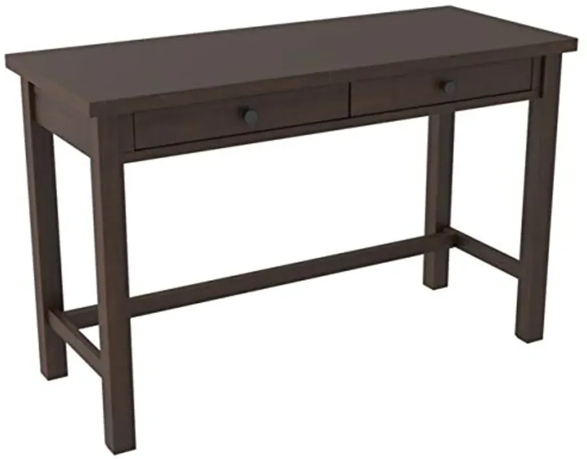 Signature Design by Ashley Camiburg Modern Home Office Writing Desk with Drawers, Warm Brown